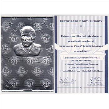 1993 Legendary Foils Terry Bradshaw Sculpted Card With COA
