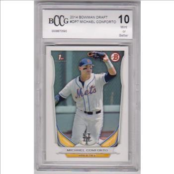 Rookie Graded BCCG 10 - Michael Conforto 2014 Bowman Draft #DP7 Card