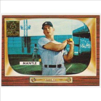 Mickey Mantle 1955 Bowman #202 Commemorative Card - 1996 Topps #5 of 19 Insert Card