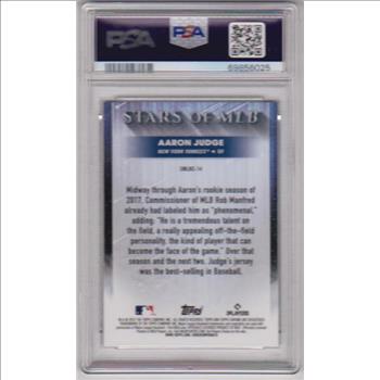 Graded PSA Mint 9 - Aaron Judge 2022 Topps Chrome Stars Of MLB #SMLBC14 Insert Card