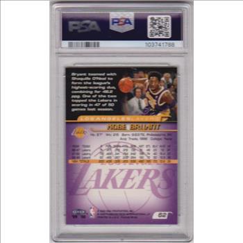 Graded PSA Mint 9 - Kobe Bryant 1999-00 Fleer Focus #62 Card