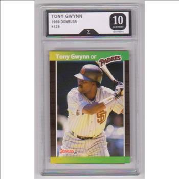 Graded Sigma Gem Mint 10 - Tony Gwynn 1989 Donruss #128 Card