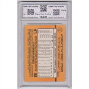 Graded Sigma Gem Mint 10 - Tony Gwynn 1989 Donruss #128 Card