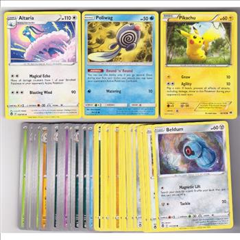 50 Different Pokemon Trading Cards w/ Pikachu + More