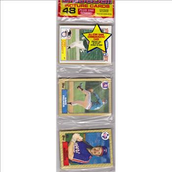 1987 Topps Baseball 49 Card Rack Pack w/ Kirby Puckett On Front