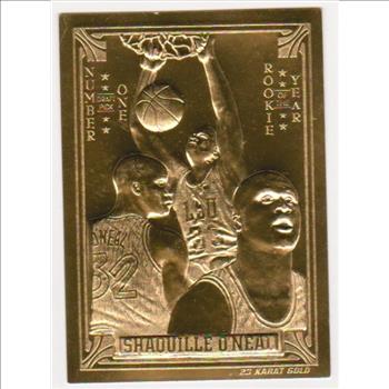 23 kt Gold - Shaquille O'Neal 1994 Classic Gold Card (1/24,900)