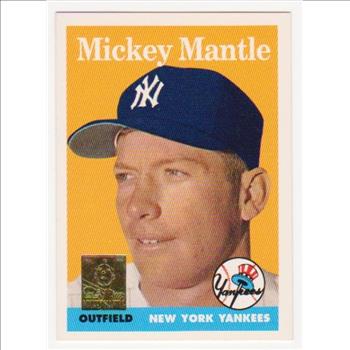 Mickey Mantle 1958 Topps #150 Commemorative Card - 1996 Topps #8 of 19 Insert Card