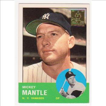 Mickey Mantle 1963 Topps #200 Commemorative Card - 1996 Topps #13 of 19 Insert Card