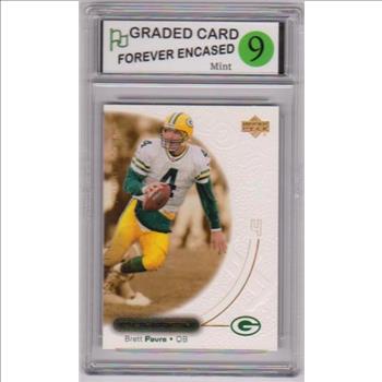 Labeled Mint 9 - Brett Favre 2000 Upper Deck Ovation #21 Card