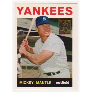 Mickey Mantle 1964 Topps #50 Commemorative Card - 1996 Topps #14 of 19 Insert Card