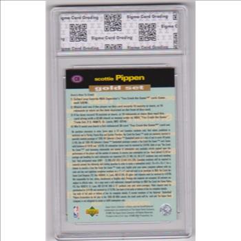 Graded Sigma Mint 9 - Scottie Pippen 1995-96 Collector's Choice Crash The Game Gold #C8 Insert Card