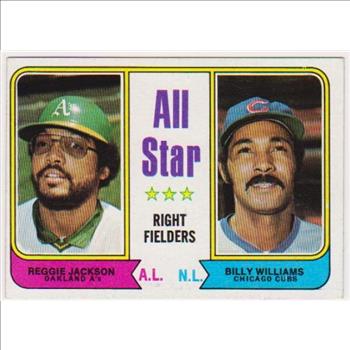1974 Topps Reggie Jackson + Billy Williams #338 Card - HOF'ers