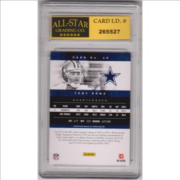 Graded 10 - Tony Romo 2012 Panini Prestige #48 Card