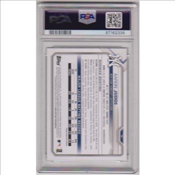 Graded PSA Mint 9 - Aaron Judge 2021 Bowman #74 Card