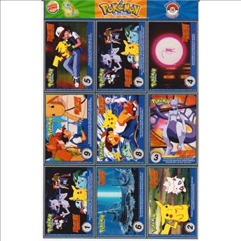 1999 Pokemon Master Trainer Collector Set Uncut 9 Card Uncut #15 Sheet