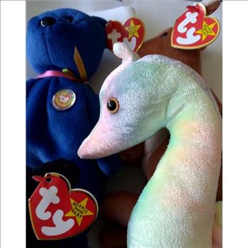 4 Different Ty Beanie Babies - 1996-1999 - w/ Clubby The Bear + More