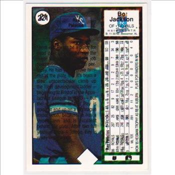 Error - 1989 Upper Deck Bo Jackson Double Back Error