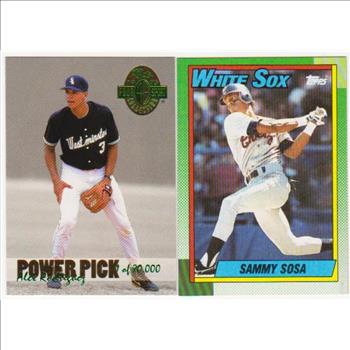 Rookies - Alex Rodriguez 1993 Classic 4-Sport Power Pick + Sammy Sosa 1990 Topps Rookie Pair