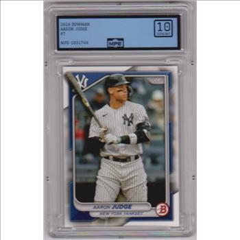 Graded MPE Gem Mint 10 - Aaron Judge 2024 Bowman #7 Card