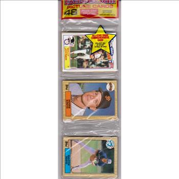 1987 Topps Baseball 49 Card Rack Pack w/ Wally Joyner On Front