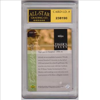 Graded 10 - Tiger Woods 2001 Upper Deck Tiger's Tales #TT7 Insert Card