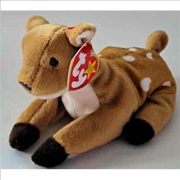 1998 Ty Beanie Baby Whisper The Deer - With Original Tags