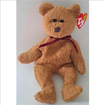 1993 Ty Beanie Baby CURLY THE BEAR - With Original Tags Attached