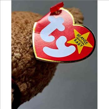 1993 Ty Beanie Baby CURLY THE BEAR - With Original Tags Attached