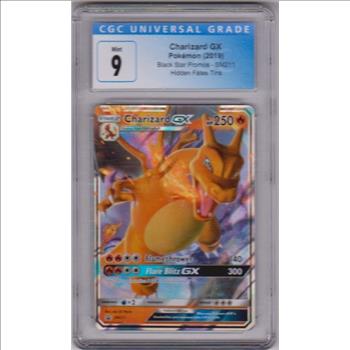 Graded CGC Mint 9 - Charizard GX 2019 Pokemon Black Star Promos #SM211 Card