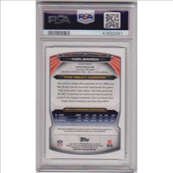 Graded PSA Mint 9 - Tom Brady 2014 Bowman Chrome #28 Card