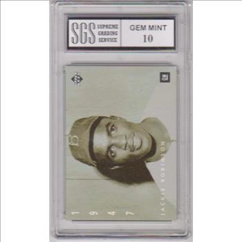 Graded Gem Mint 10 - Jackie Robinson 1994 Upper Deck GM The American Epic #7 Card