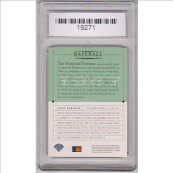 Graded Gem Mint 10 - Jackie Robinson 1994 Upper Deck GM The American Epic #7 Card