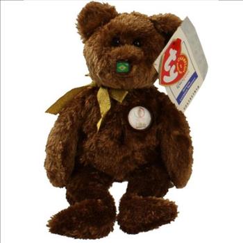 2002 Ty Beanie Baby Champion The Brazil FIFA World Cup Bear - New With Tags
