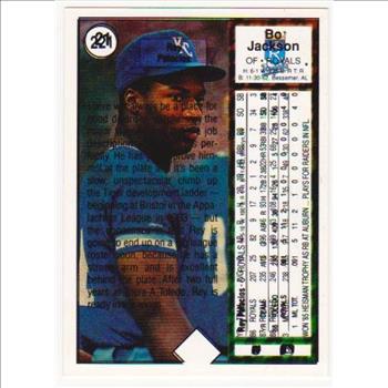 Error - 1989 Upper Deck Bo Jackson Double Back Error