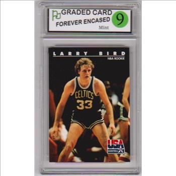 Labeled Mint 9 - Larry Bird 1992 Skybox USA #11 Card
