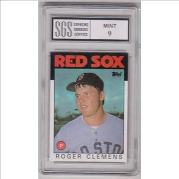 Graded Mint 9 - Roger Clemens 1986 Topps #661 Card