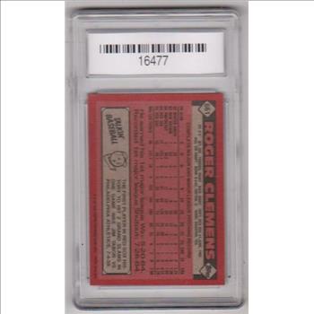 Graded Mint 9 - Roger Clemens 1986 Topps #661 Card