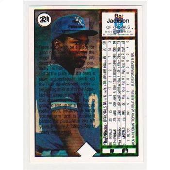 Error - 1989 Upper Deck Bo Jackson Double Back Error