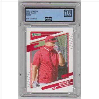 Graded MPE Gem Mint 10 - Mike Trout 2021 Donruss #170 Card