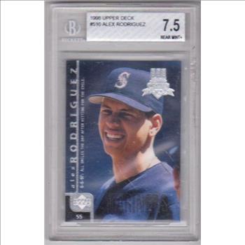 Graded BGS Near Mint+ 7.5 - Alex Rodriguez 1998 Upper Deck #510 Card