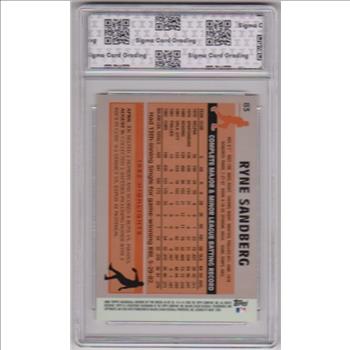 Graded Sigma Gem Mint 10 - Ryne Sandberg 2006 Topps Rookie Of The Week #24 Card