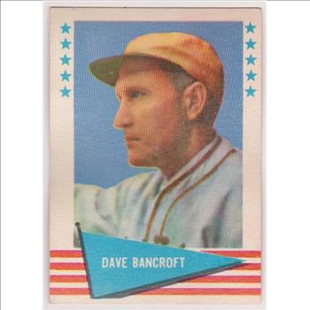 1961 Fleer Dave Bancroft #7 Card - HOF'er