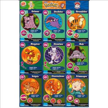 1999 Pokemon Master Trainer Collector Set Uncut 9 Card Sheet #1