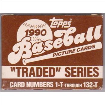 1990 Topps Traded Baseball 132 Card Set In Factory Box