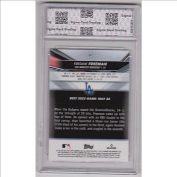 Graded Sigma Mint 9 - Freddie Freeman 2022 Bowman's Best #37 Card