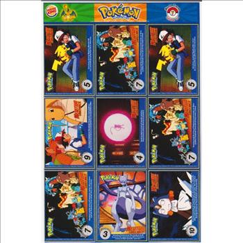 1999 Pokemon Master Trainer Collector Set Uncut 9 Card Sheet #7