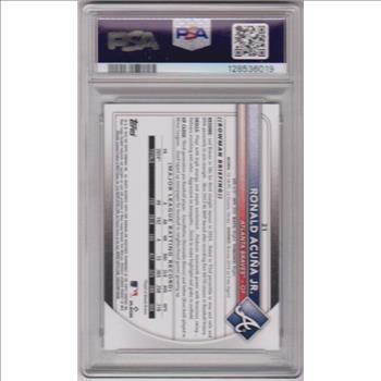 Graded PSA Gem Mint 10 - Ronald Acuna Jr. 2025 Bowman #21 Card
