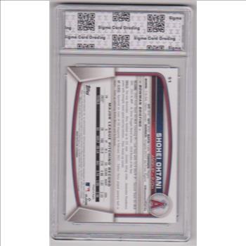Graded Sigma Mint+ 9.5 - Shohei Ohtani 2023 Bowman #51 Card