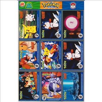 1999 Pokemon Master Trainer Collector Set 9 Card Uncut Sheet #6