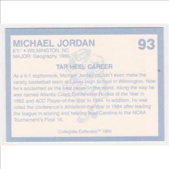 Michael Jordan 1990 North Carolina #93 College Card
